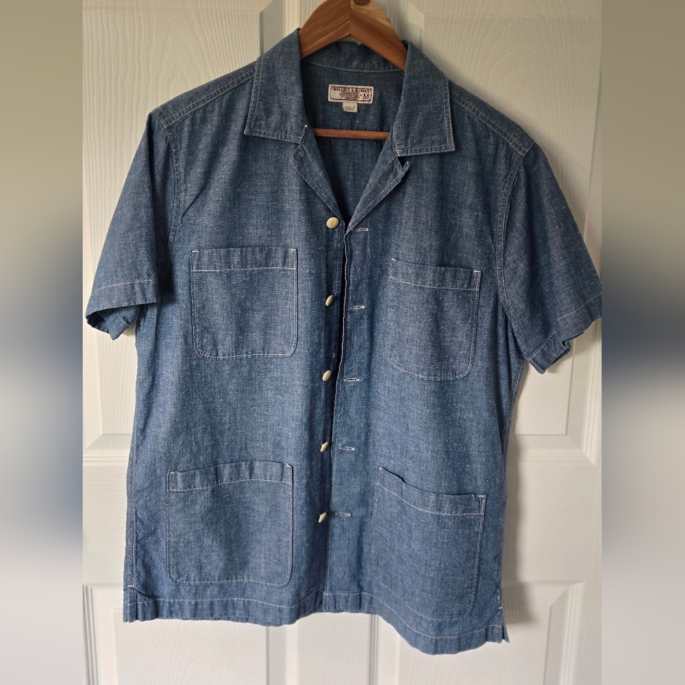 Blue Linen/Chambray Guyabara Shirt